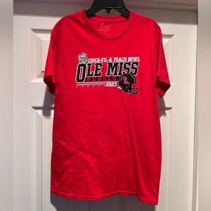 2023 Peach Bowl Ole Miss Rebels T-shirt, Size S